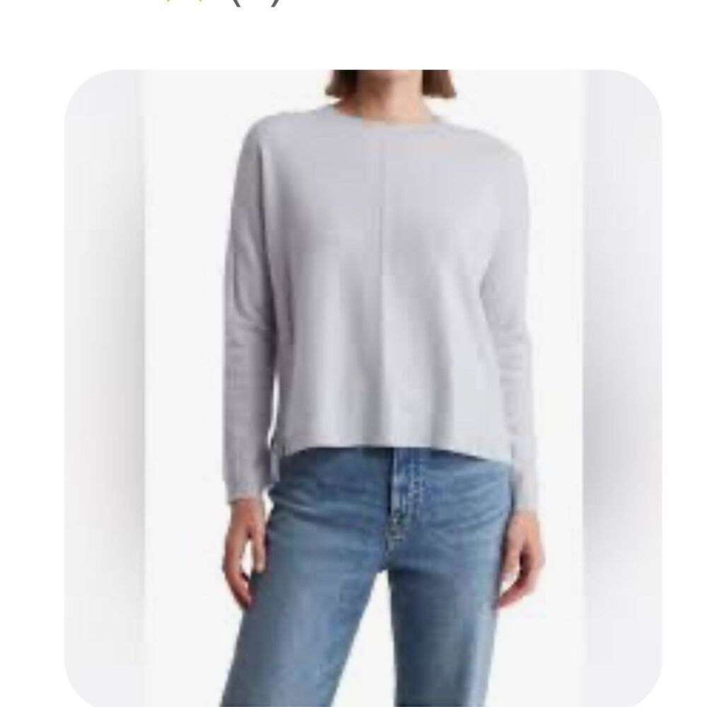 New Magaschoni Women’s  100% Cashmere Tunic Sweater in Blue/Gray Mist Sz Medium